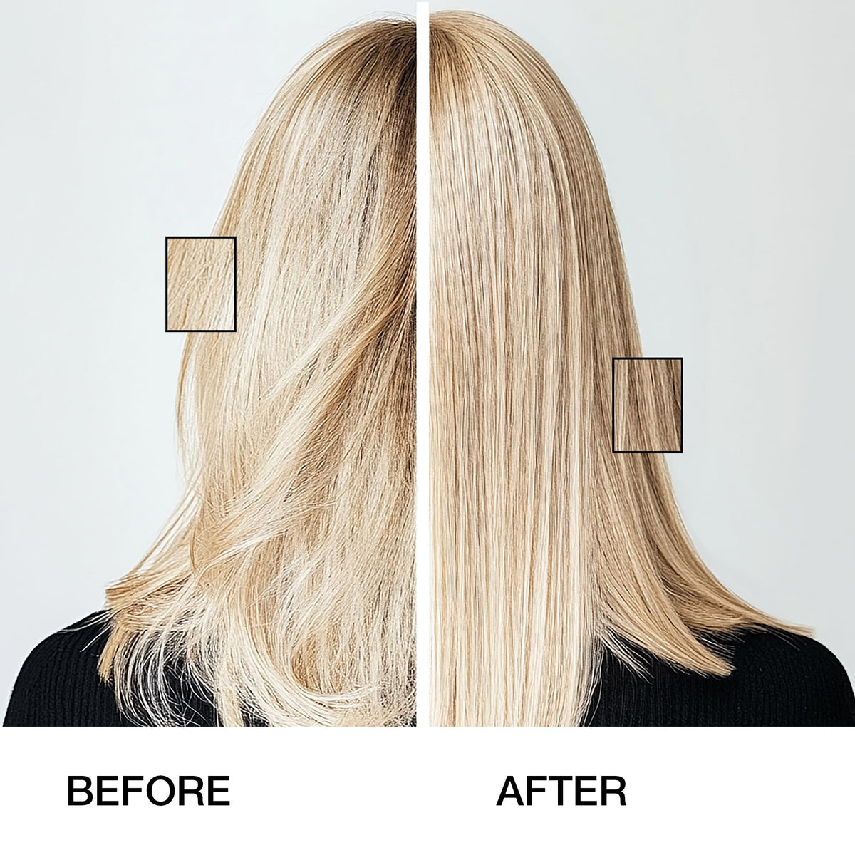 GK HAIR applying serum to dry ends to reduce frizz and hydrate