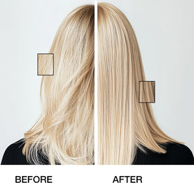 GK HAIR applying serum to dry ends to reduce frizz and hydrate