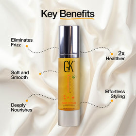 GK HAIR pump dispenser close-up for controlled nightly application