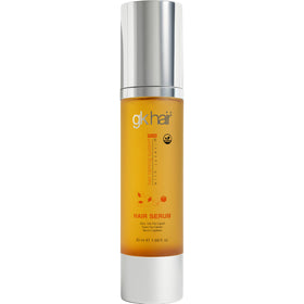 GK HAIR front bottle view showing compact travel-friendly size and sleek labeling