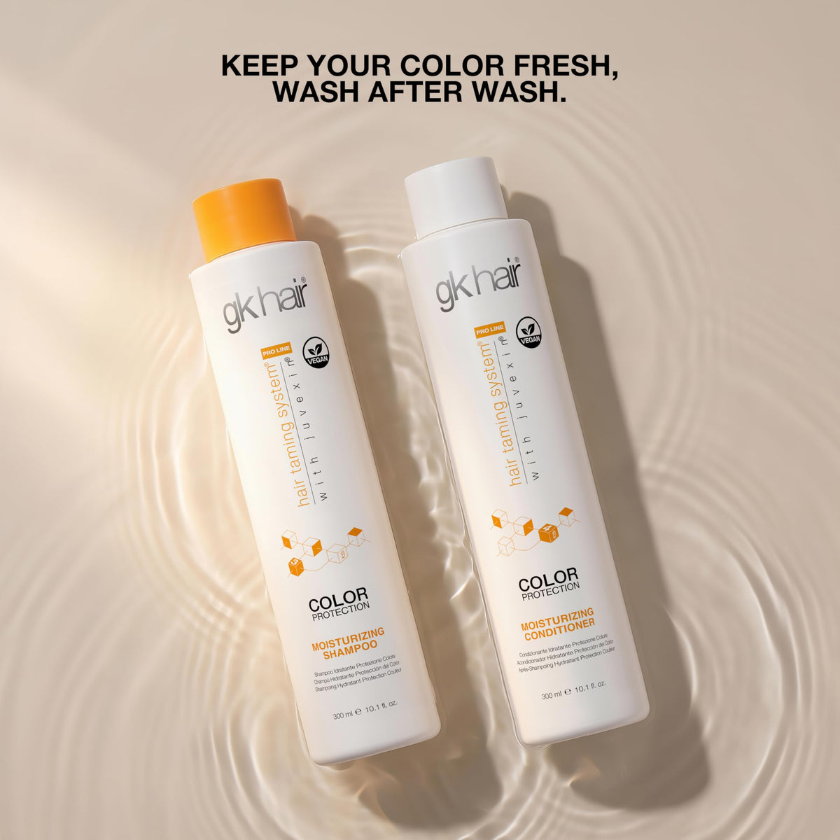 GK HAIR conditioner cream close-up demonstrating rich hydration
