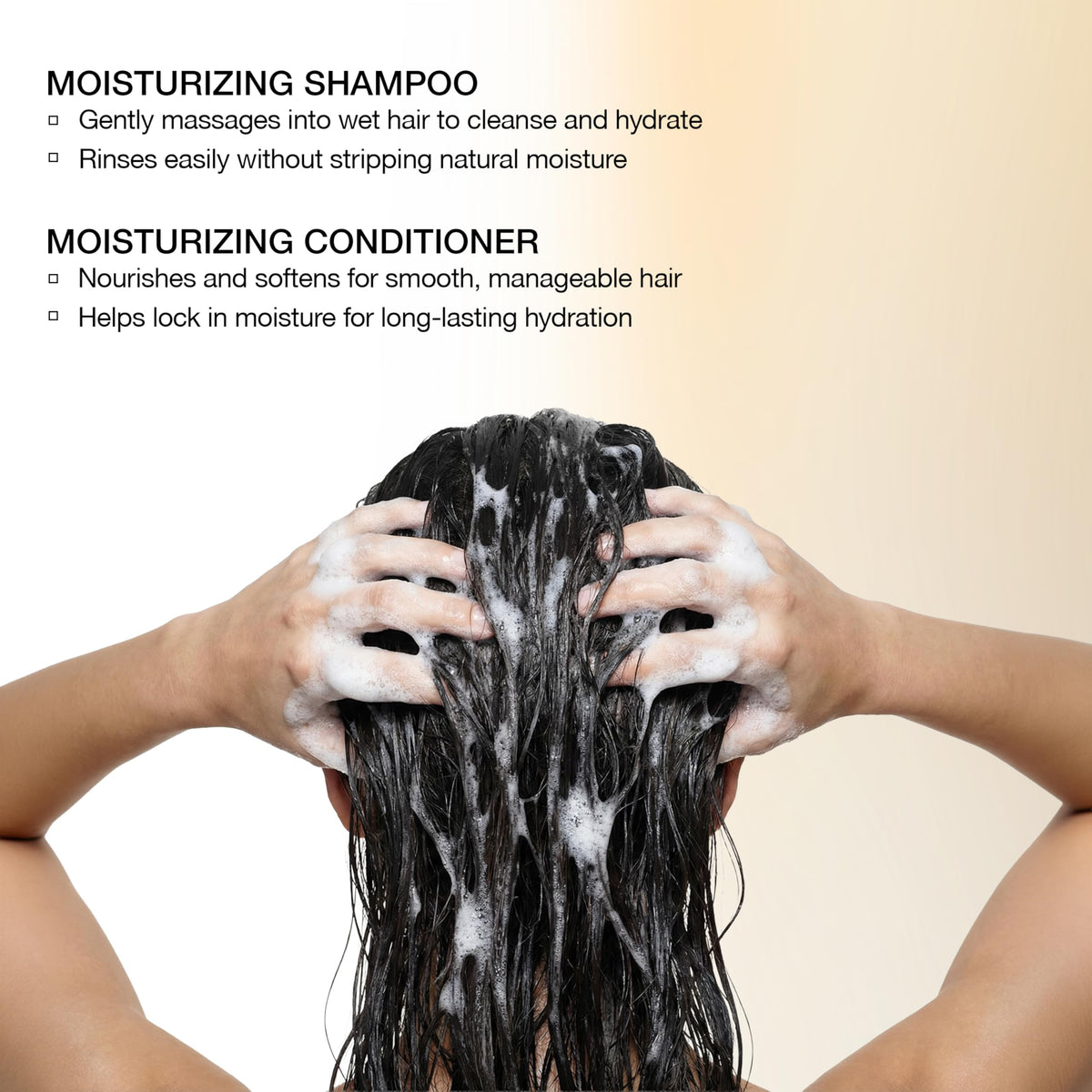 GK HAIR shampoo foam texture showing gentle lather benefit