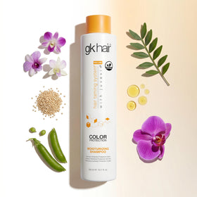 GK HAIR shampoo lather texture demonstrating gentle foam and hydration