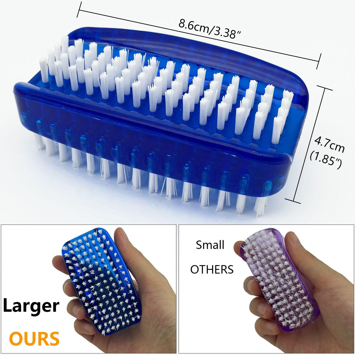 GKETN brush cleaning fingernails after gardening showing effective dirt removal benefit