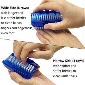 GKETN narrow side scrubbing under nail showing targeted grime removal benefit
