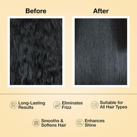 GK HAIR result on color-treated hair illustrating restored shine and softness