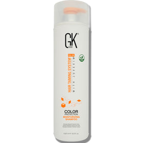 GK HAIR front bottle view showing salon-size 1L and benefits