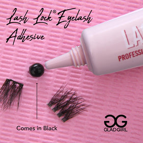 GladGirl glue being applied to a strip lash for secure, long-lasting wear
