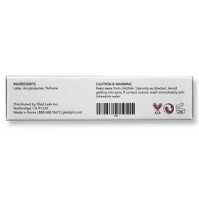 GladGirl glue label close-up with PETA approved badge highlighting cruelty-free benefit