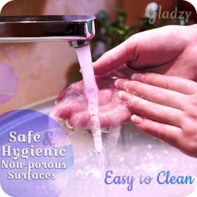 Gladzy manicure stick held in hand to show scale and ergonomic control