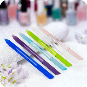Gladzy tool staged in a manicure setup for professional-looking home care