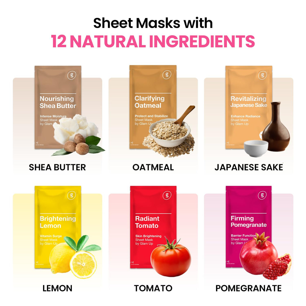GLAM UP mask worn by model demonstrating fit and instant skin-refresh comfort