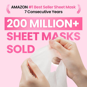 GLAM UP open sachet revealing sheet mask and clean application for immediate hydration
