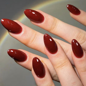 GLAMERMAID front packaging showing cherry red nails and glossy benefit