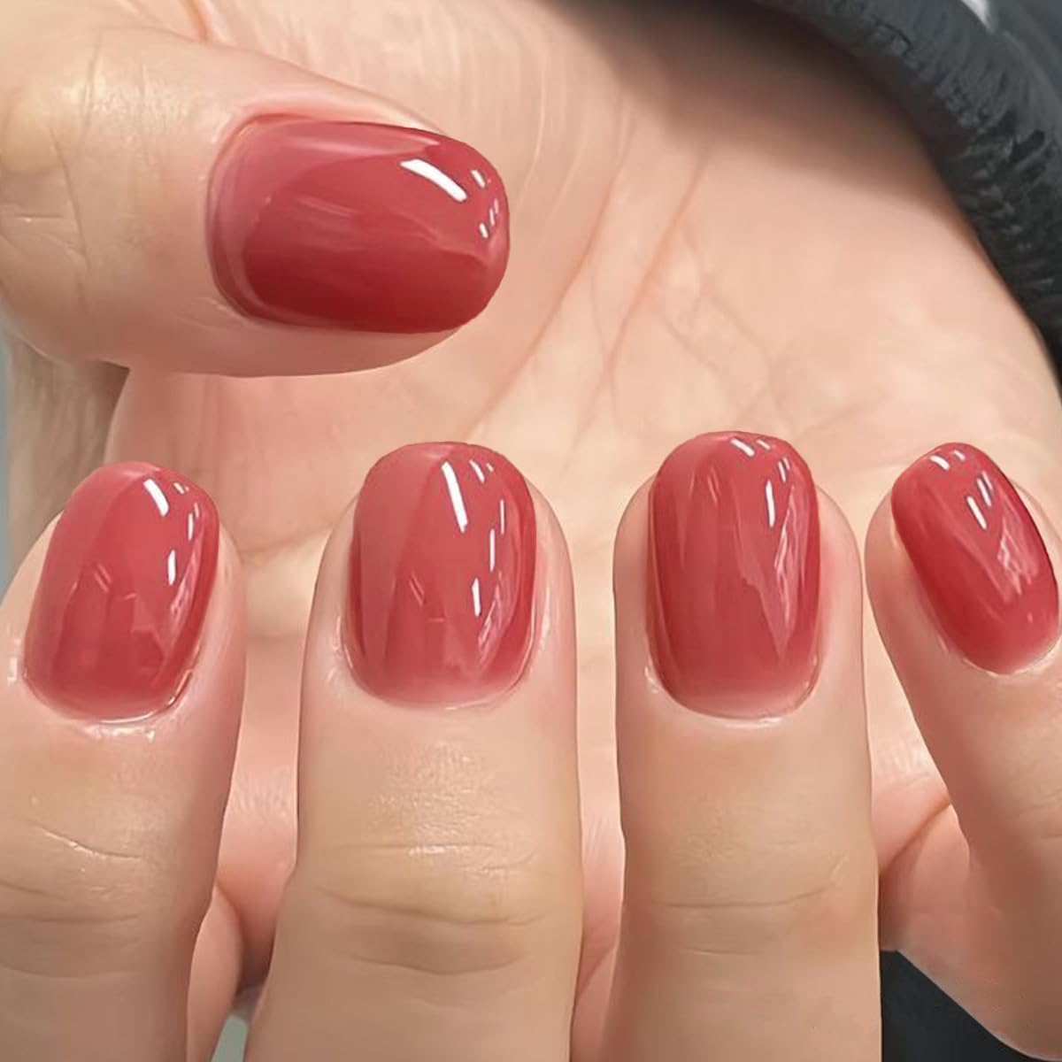 GLAMERMAID front packaging shot showing deep rose press-on nails and kit contents