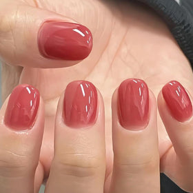GLAMERMAID front packaging shot showing deep rose press-on nails and kit contents