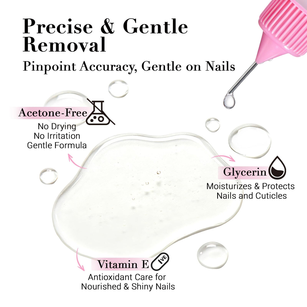 GLAMERMAID needle tip close-up for precise glue removal and controlled application