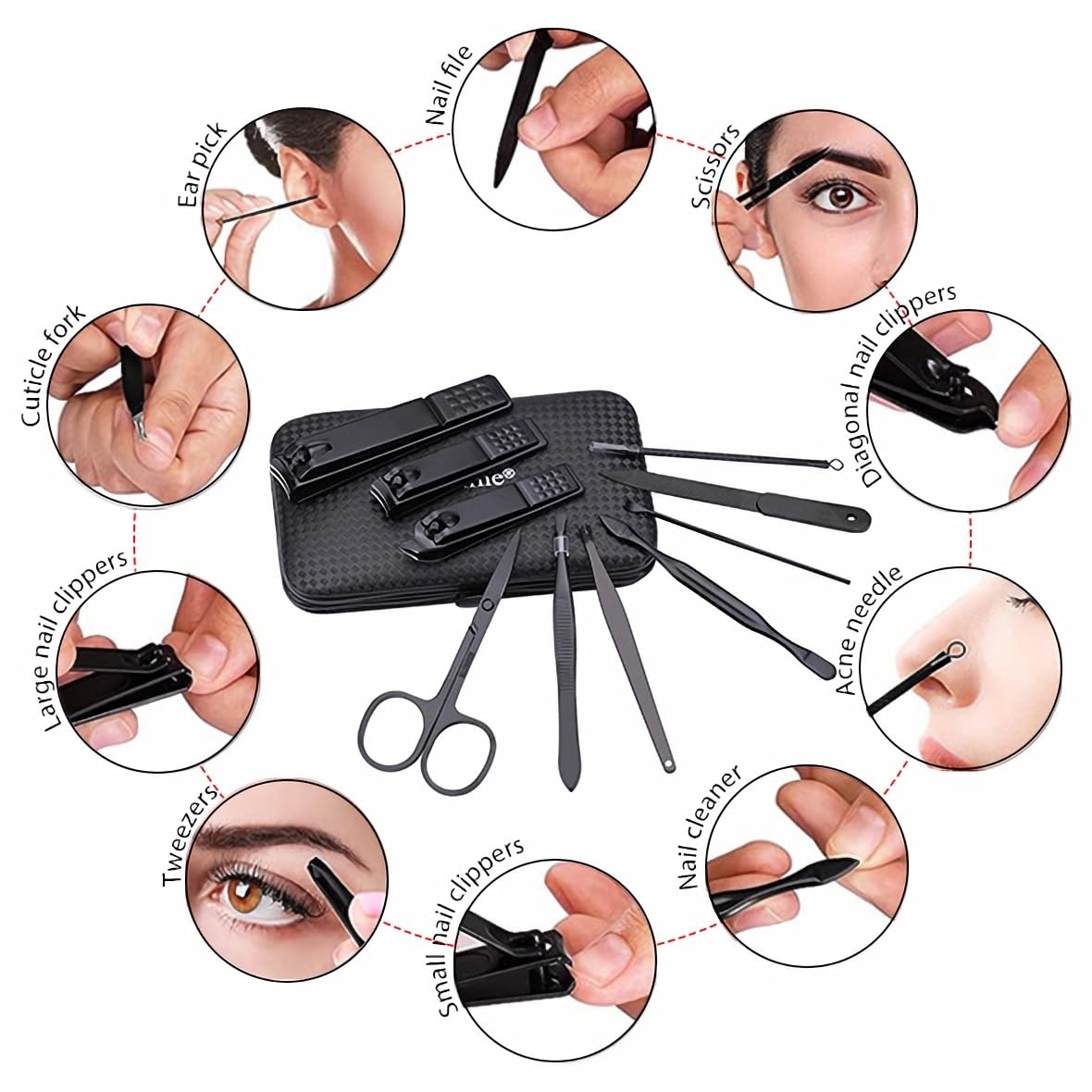 GLAMNE in use trimming nails on hand — portable grooming convenience benefit