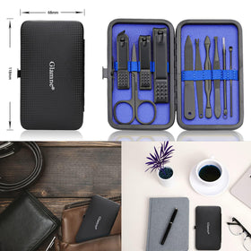 GLAMNE kit placed next to travel bag highlighting convenience for trips