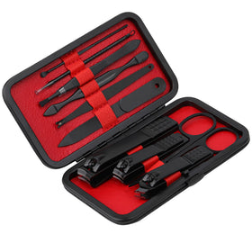 GLAMNE tools laid out to show all ten stainless-steel implements — organized set benefit