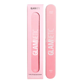 Glamnetic front view of 7-in-1 nail buffer showing compact design and usability benefit