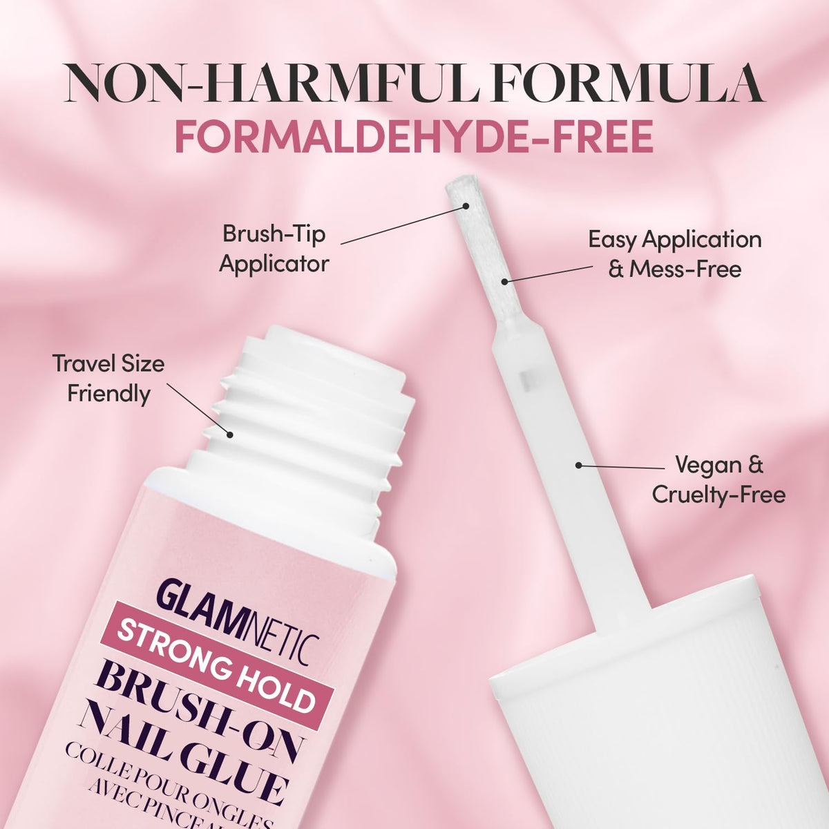 Glamnetic brush applicator closeup for precise, mess-free application