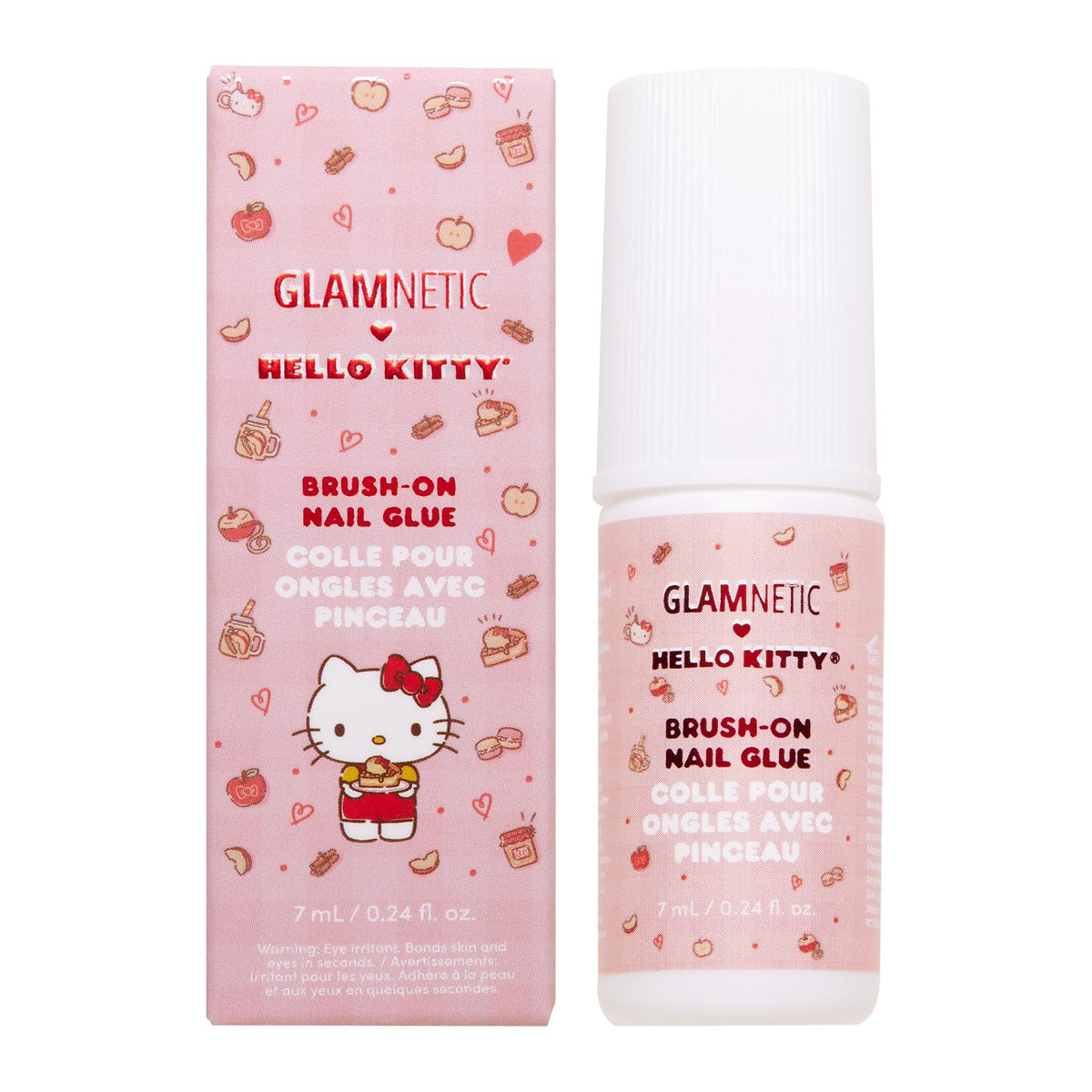 Glamnetic Hello Kitty front bottle showing compact travel-friendly design