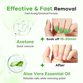 Glamonade results on nails after removal showing smooth finish