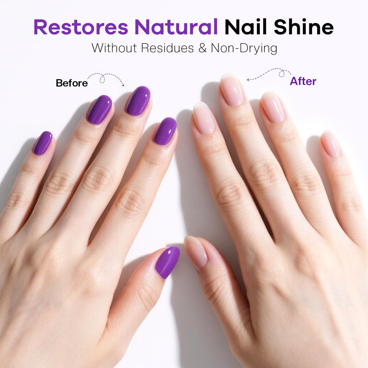 Glamonade soaked cotton on nails wrapped in foil for efficient soak-off