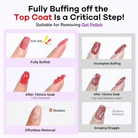 Glamonade before and after nails demonstrating effective gentle removal