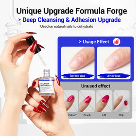 Glamonade clear liquid texture on a glass dish showing fast-dry, non-greasy finish