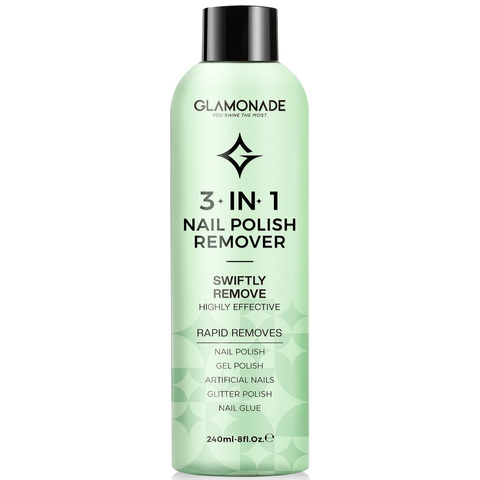 Glamonade bottle front label showing product and benefit