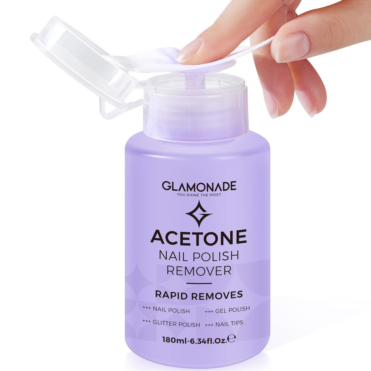 Glamonade front label pump bottle showing product and capacity