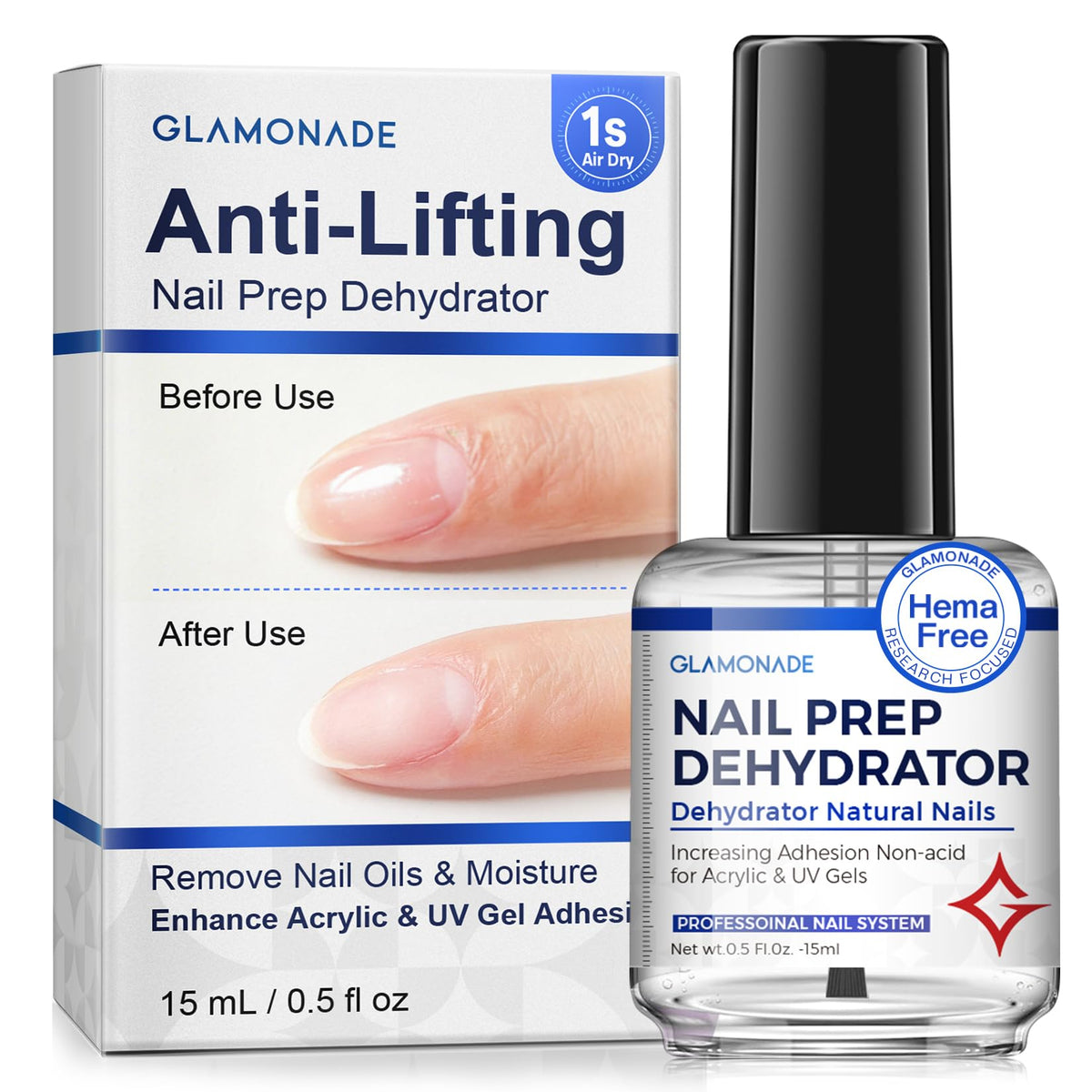 Glamonade front packaging 15ml showing bottle and label for quick identification and trust