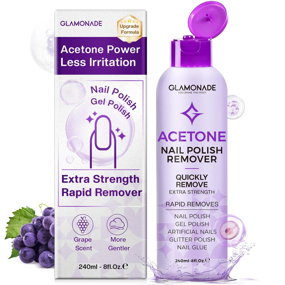 Glamonade front bottle view showing product and easy-pour benefit