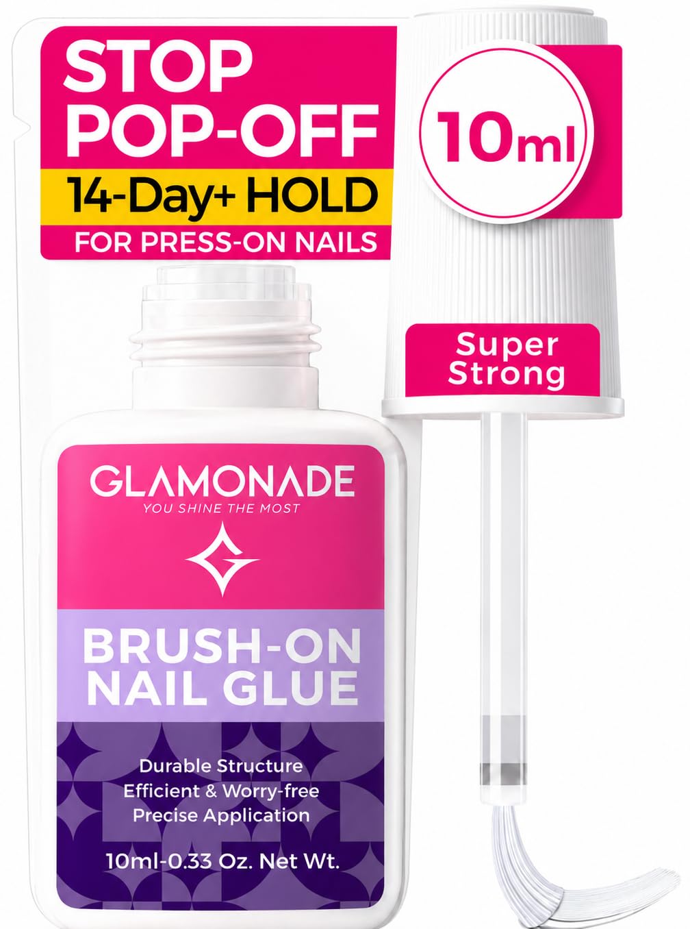 Glamonade front packaging bottle showing brand and quick-dry benefit