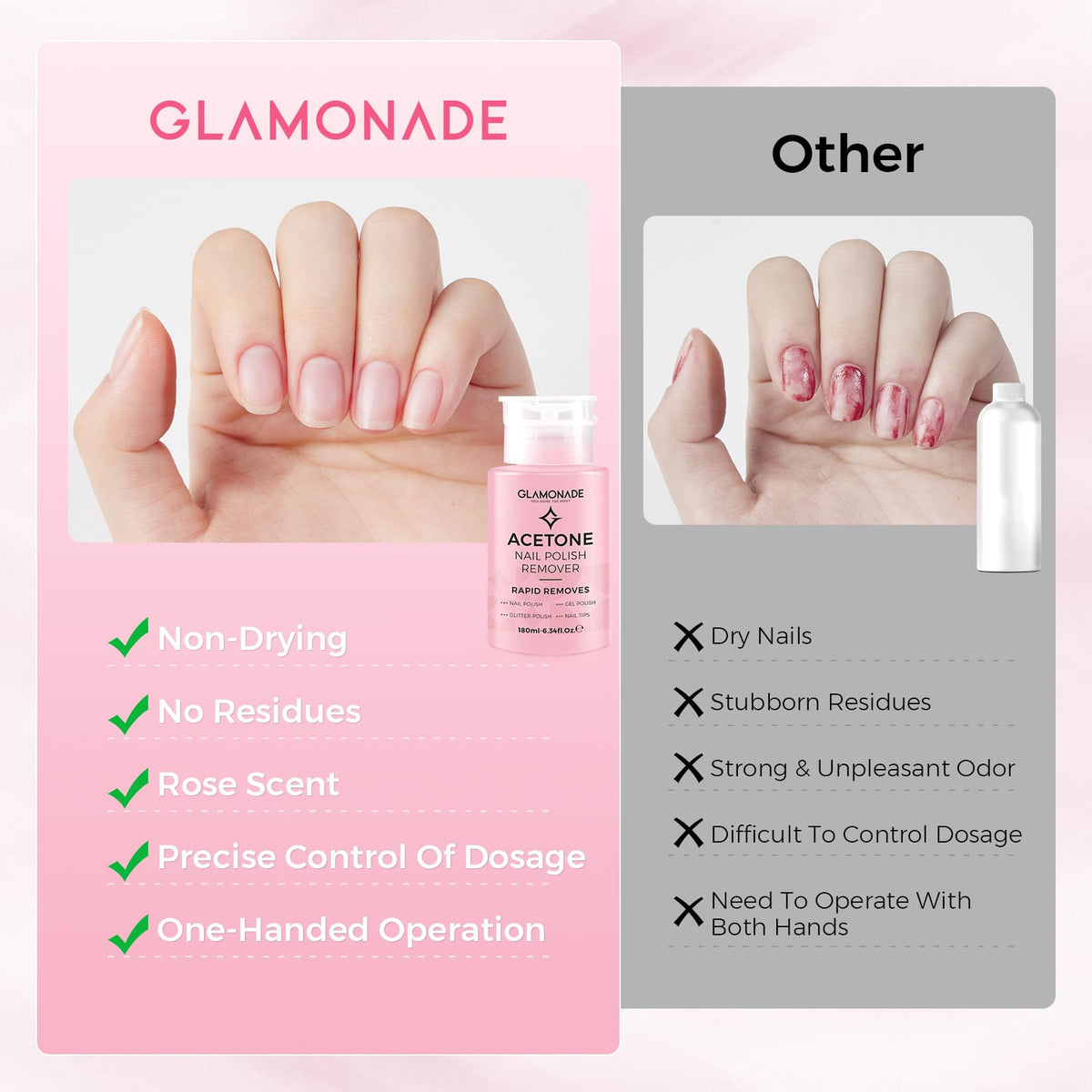 Glamonade gel soaking nails under foil wraps for effective soak-off