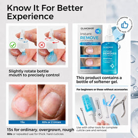 Glamonade used during pedicure setup showing versatile nail care use