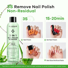 Glamonade remover pouring texture close-up demonstrating fast action