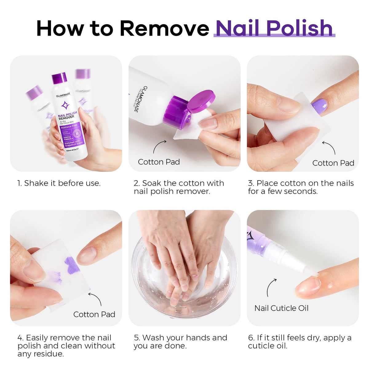 Glamonade on salon counter with tools portraying professional-grade, gentle removal