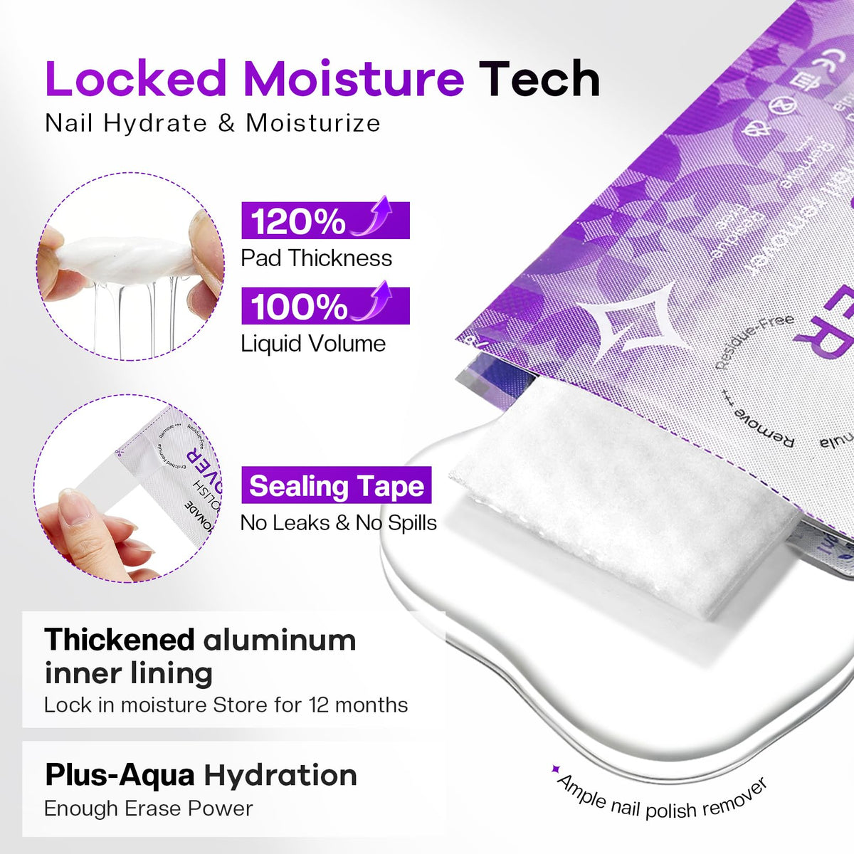 Glamonade wipe next to hand for scale illustrating extra-large size