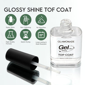 Glamonade before and after nails displaying reduced chipping and brighter color benefit