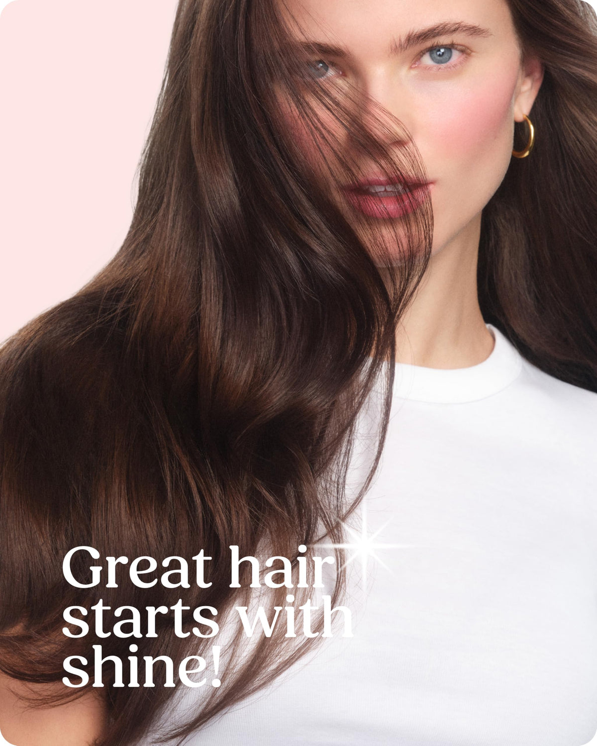 glaze being applied to damp hair delivering instant gloss and smoothness