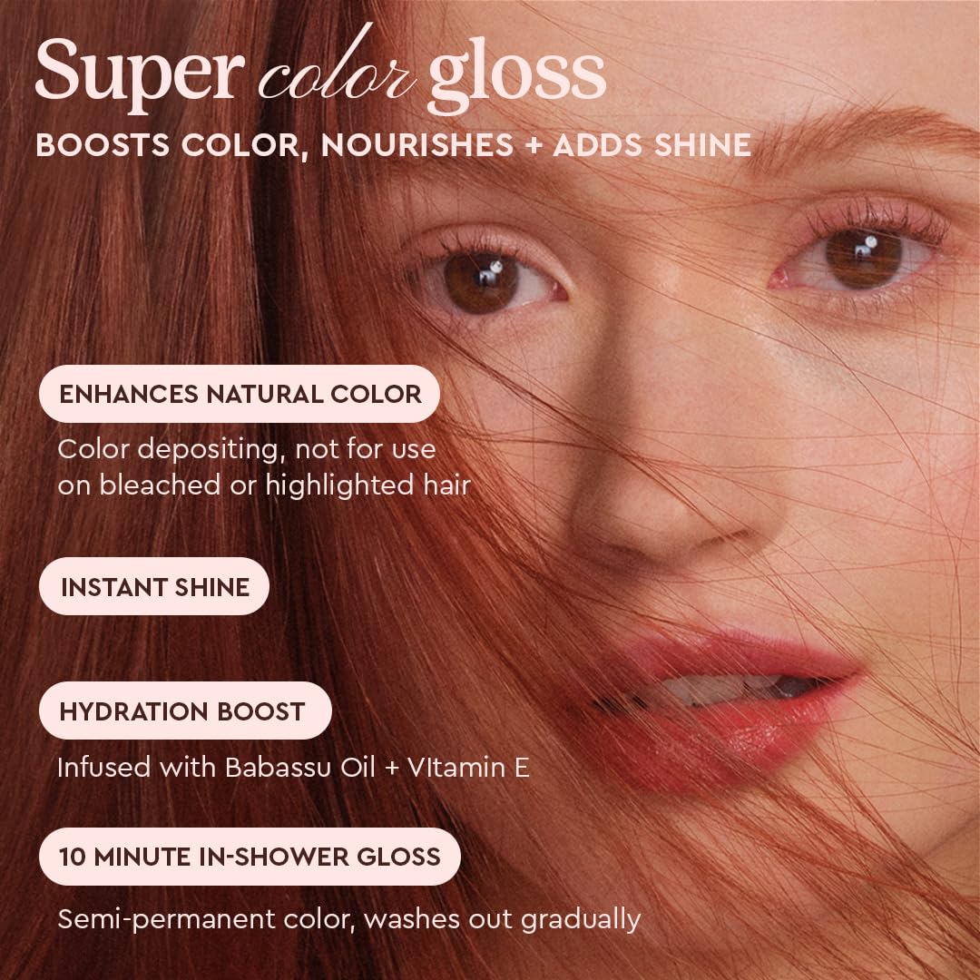 glaze being applied to damp hair demonstrating quick color refresh benefit