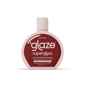 glaze front packaging showing auburn spice shade and glossy finish benefit