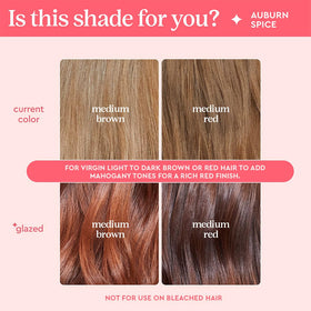 glaze before and after split view highlighting improved shine and vibrancy benefit