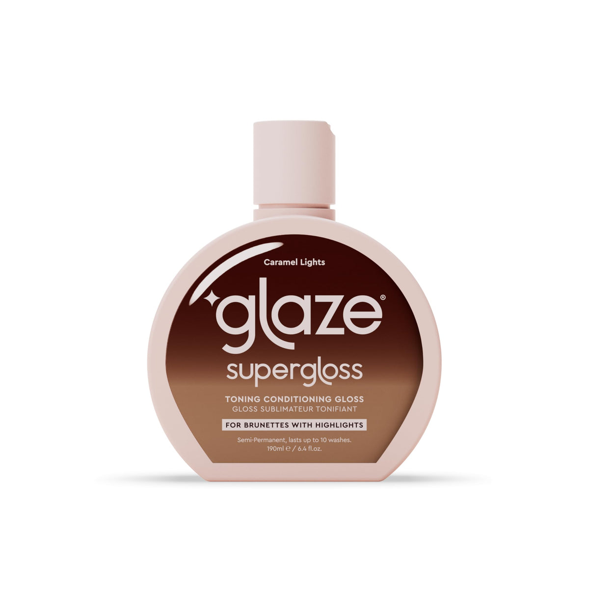 glaze front packaging showing Caramel Lights and clear benefits
