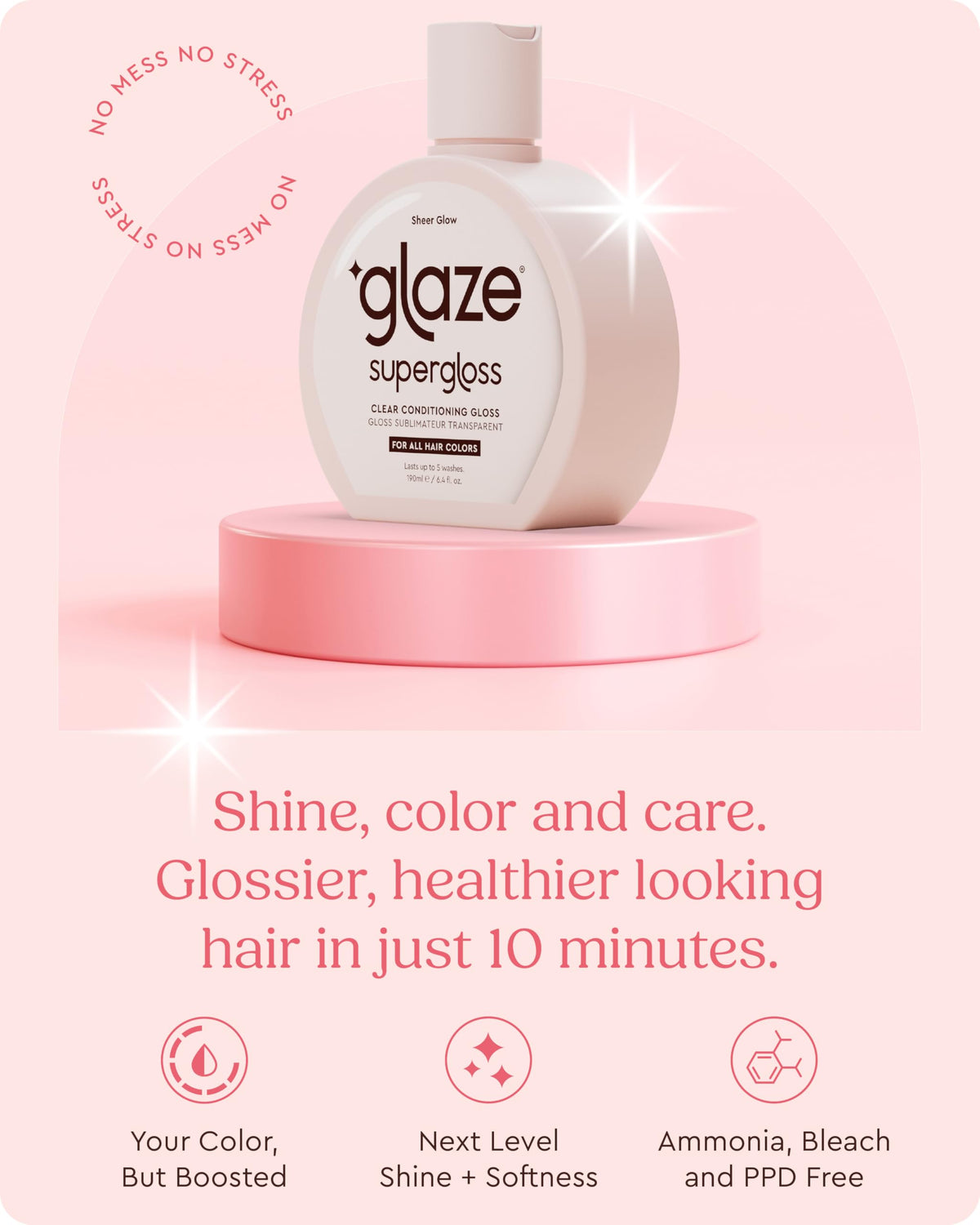 glaze clear gloss texture close-up showing lightweight, non-greasy formula