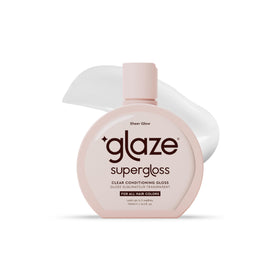 glaze front packaging showing bottle and branding, highlights polished shine