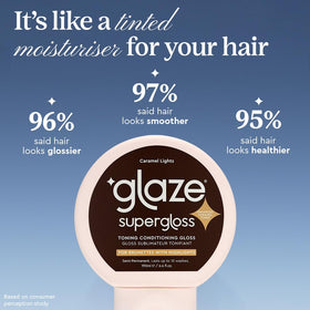 glaze bottle in hand demonstrating compact, travel-friendly size